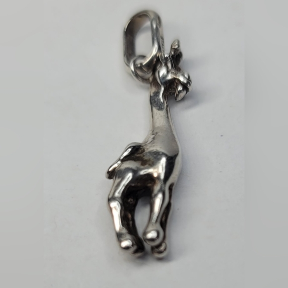 Giraffe Italian Made Sterling Silver Charm Pendant - Picture 3 of 5
